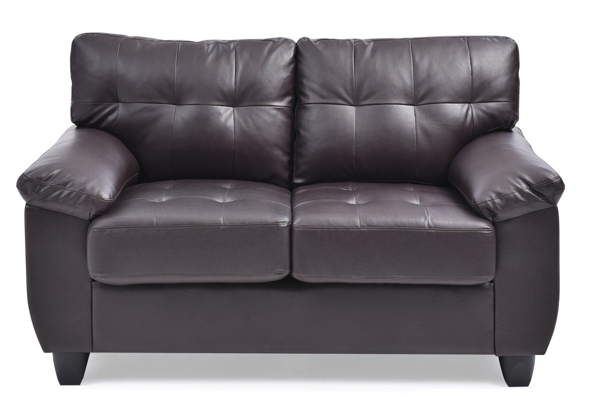 Gallant Loveseat with Hardwood Frame and Pocketed Coil Cushions - Dark Brown or White
