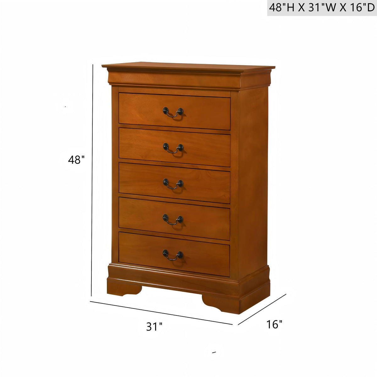 Louis Phillipe Accent Chest with Classic Styling - Multiple Colors