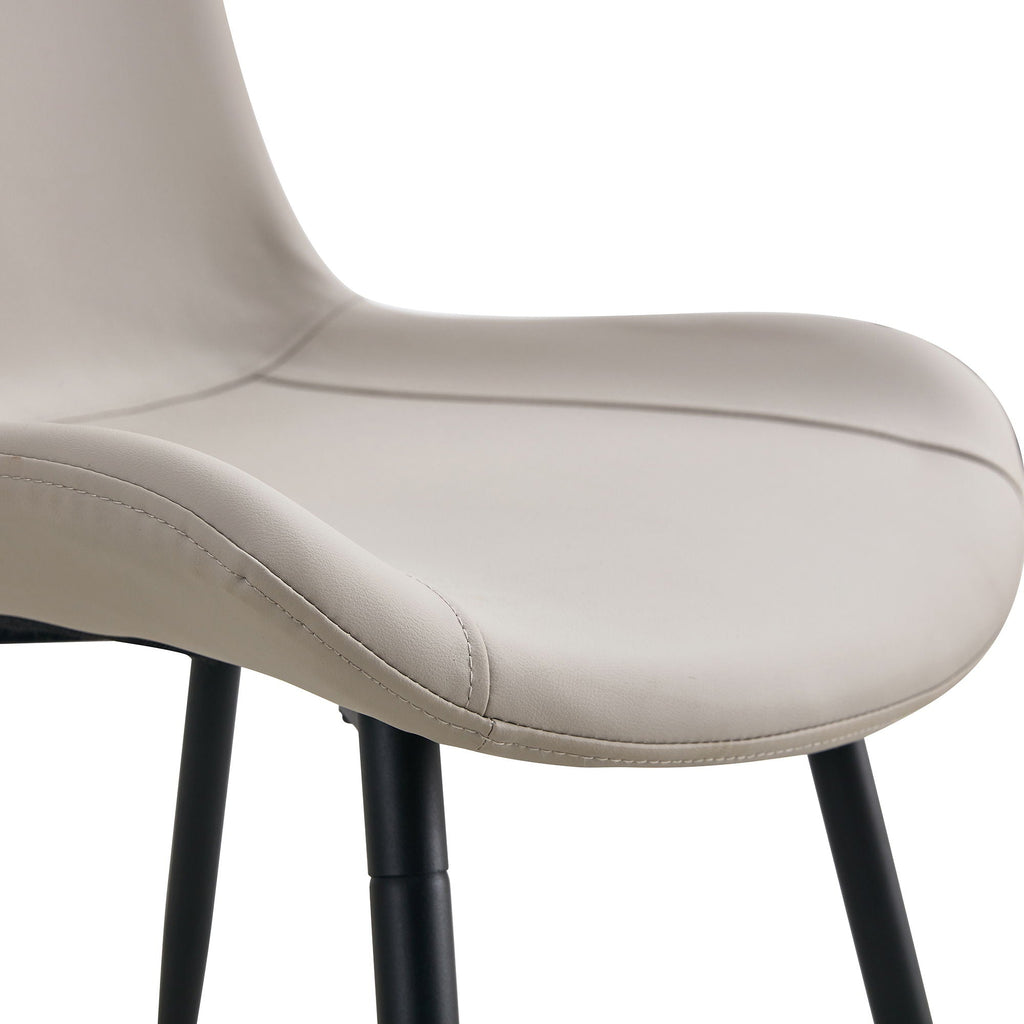 Modern Medieval Cushioned Chairs with Suede Backrest - Pearl Silver, White, or Gray