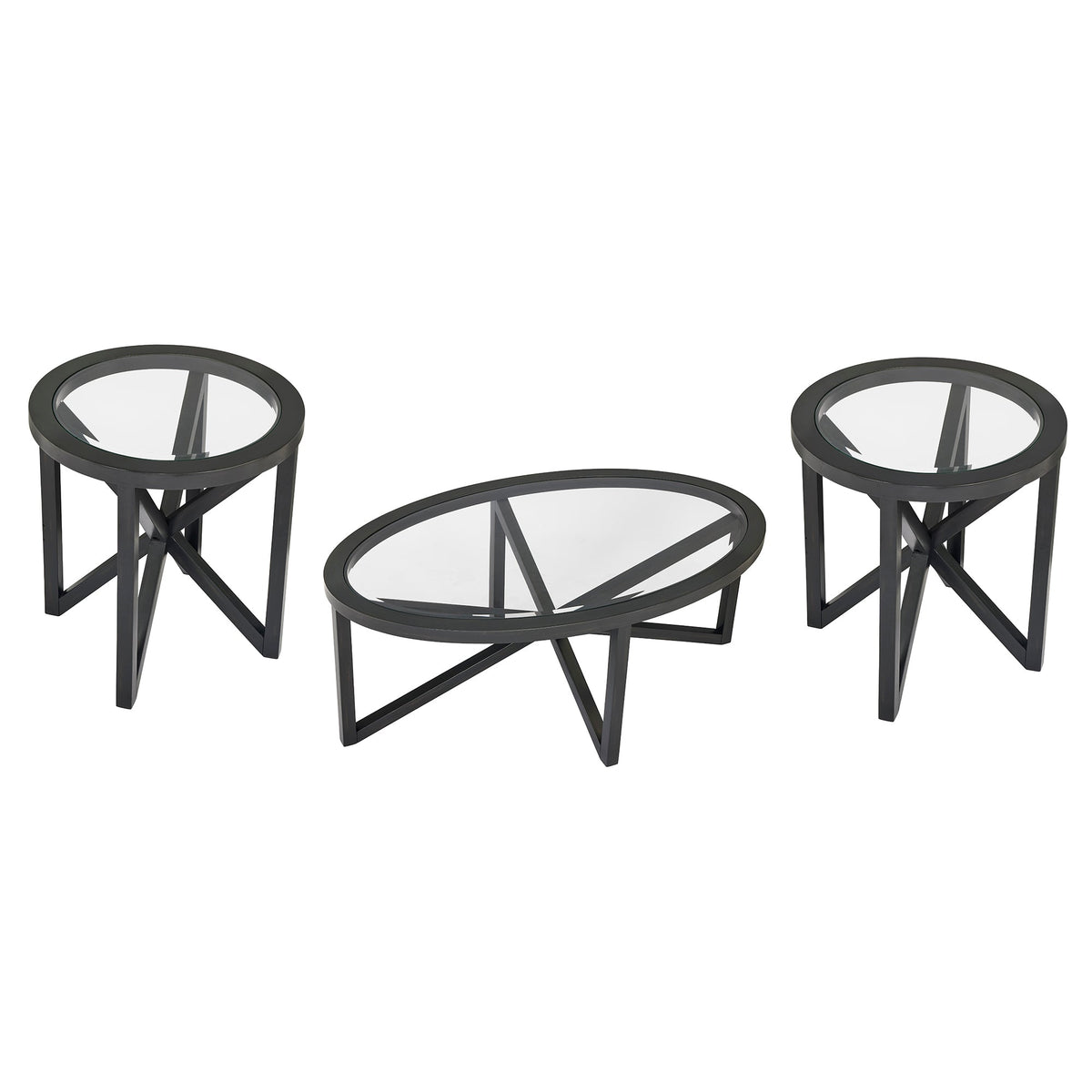 Modern Glass Coffee Table with Solid Wood Base - Clear/Light Wood