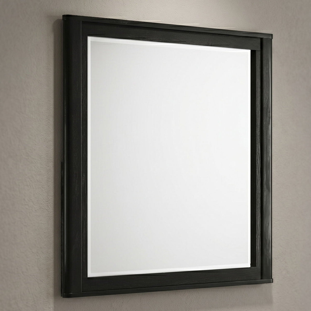 Black Bedroom Mirror with Deep Frame - Opel