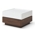 Rotating Coffee Table with 2 Drawers - Modern Storage Table
