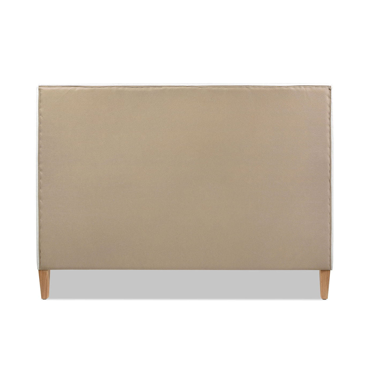 Upholstered Cane Back Platform Bed with Resin Wicker - White