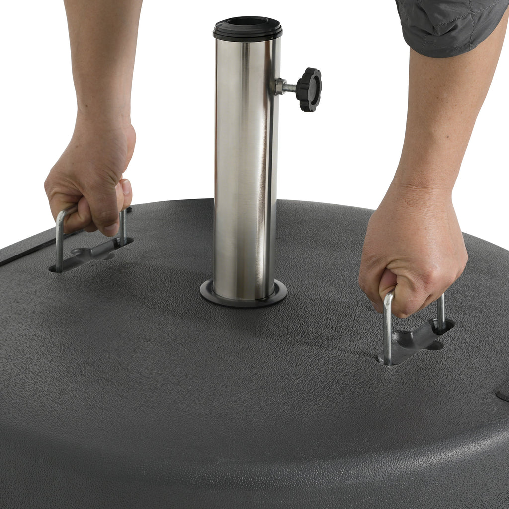 133-Pound Concrete Resin Umbrella Base with Wheels - Mota Outdoor