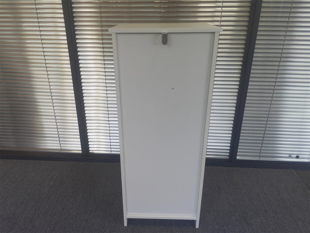 Bathroom Low Cabinet with Louvered Door - Particle Board & MDF, White