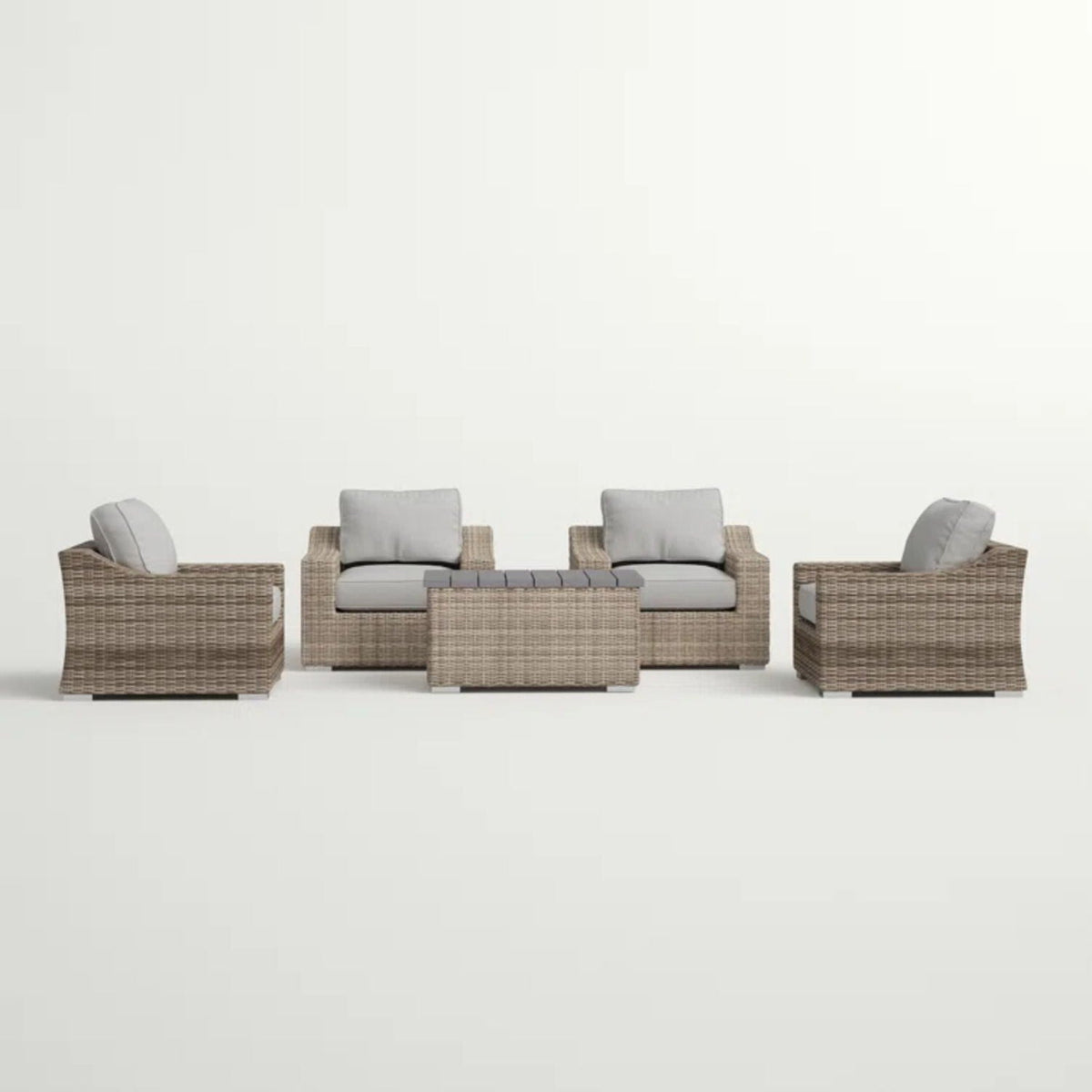Stylish Sofa Seating Group With Cushions - Multiple Set Options, Dark Gray, Gray, or Dark Brown