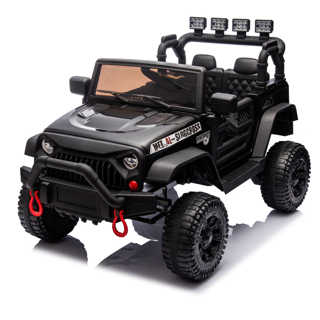 24V Kids Ride On Car with Remote Control and Bluetooth - Black