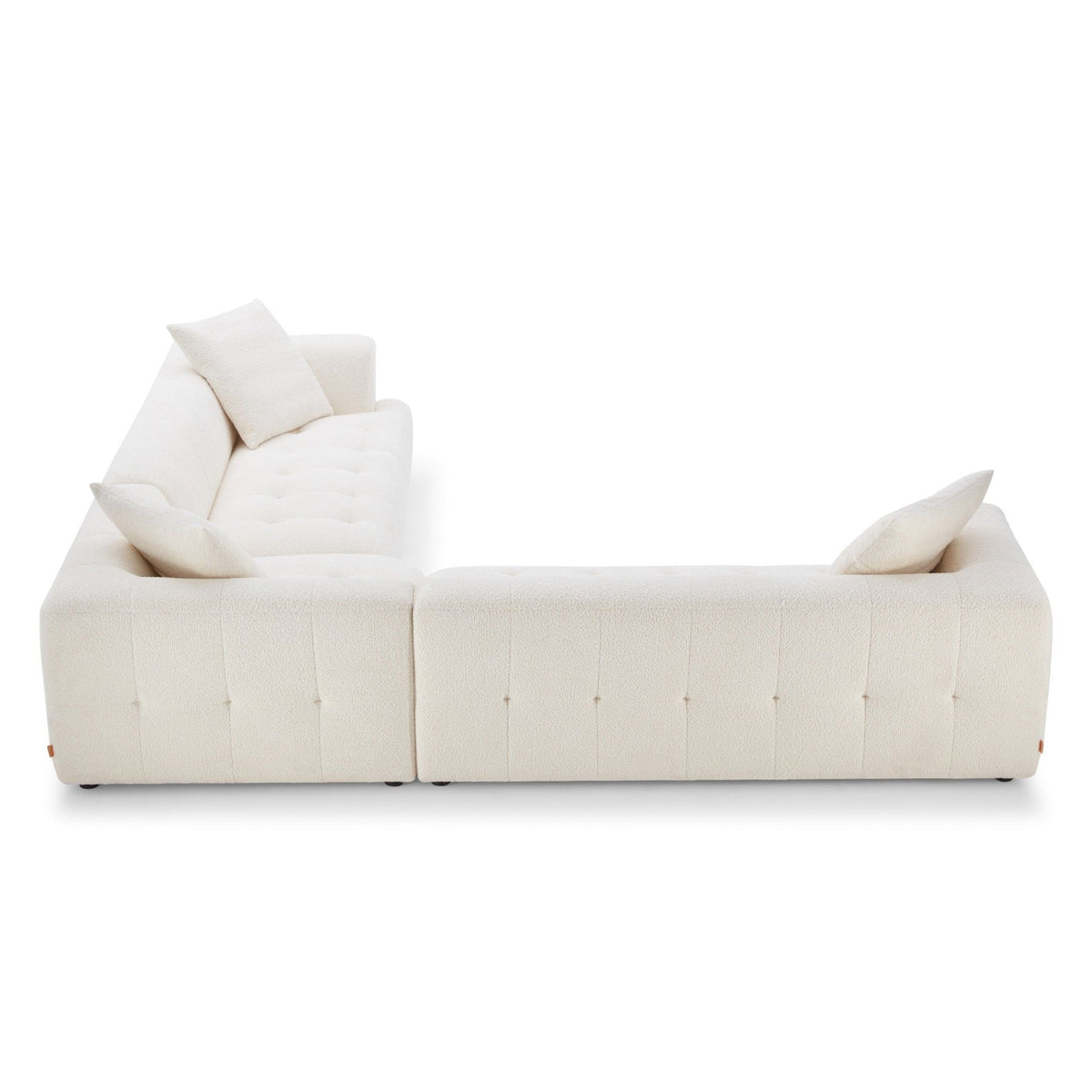 Elegant Upholstery Corner Sofa with Durable Frame - Beige