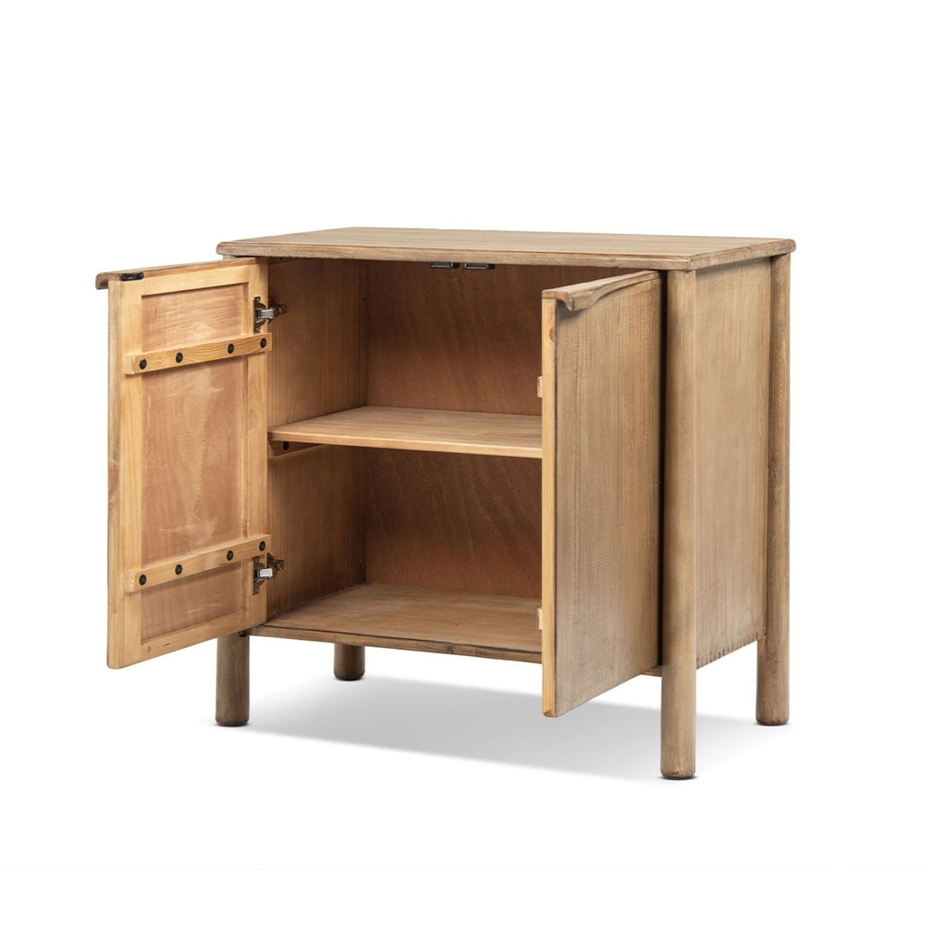 Antique Brown 2 Door Accent Cabinet with Versatile Storage - Reclaimed Wood