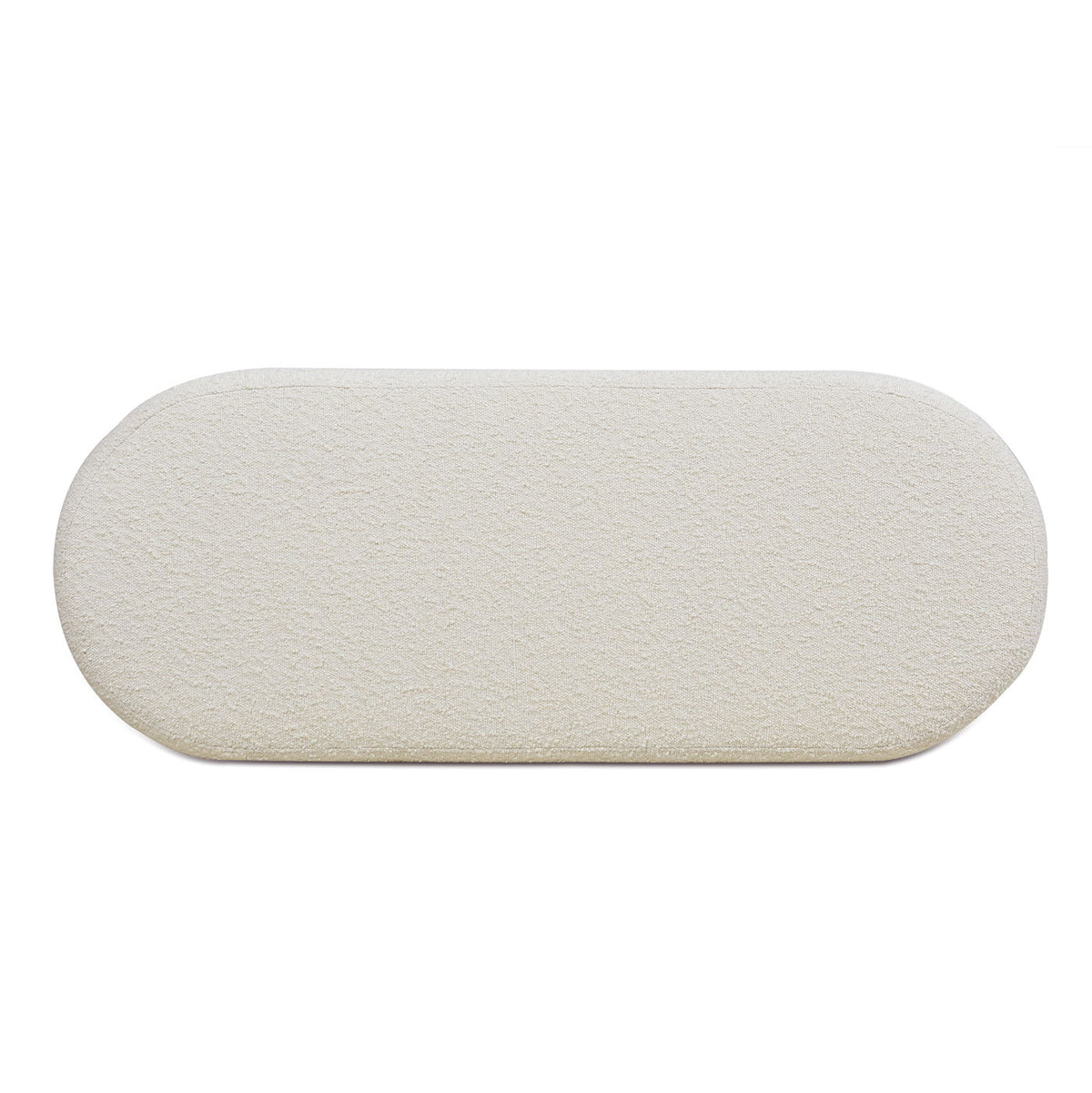 Upholstered Oval Storage Bench with Hidden Storage - Black, White or Dark Green