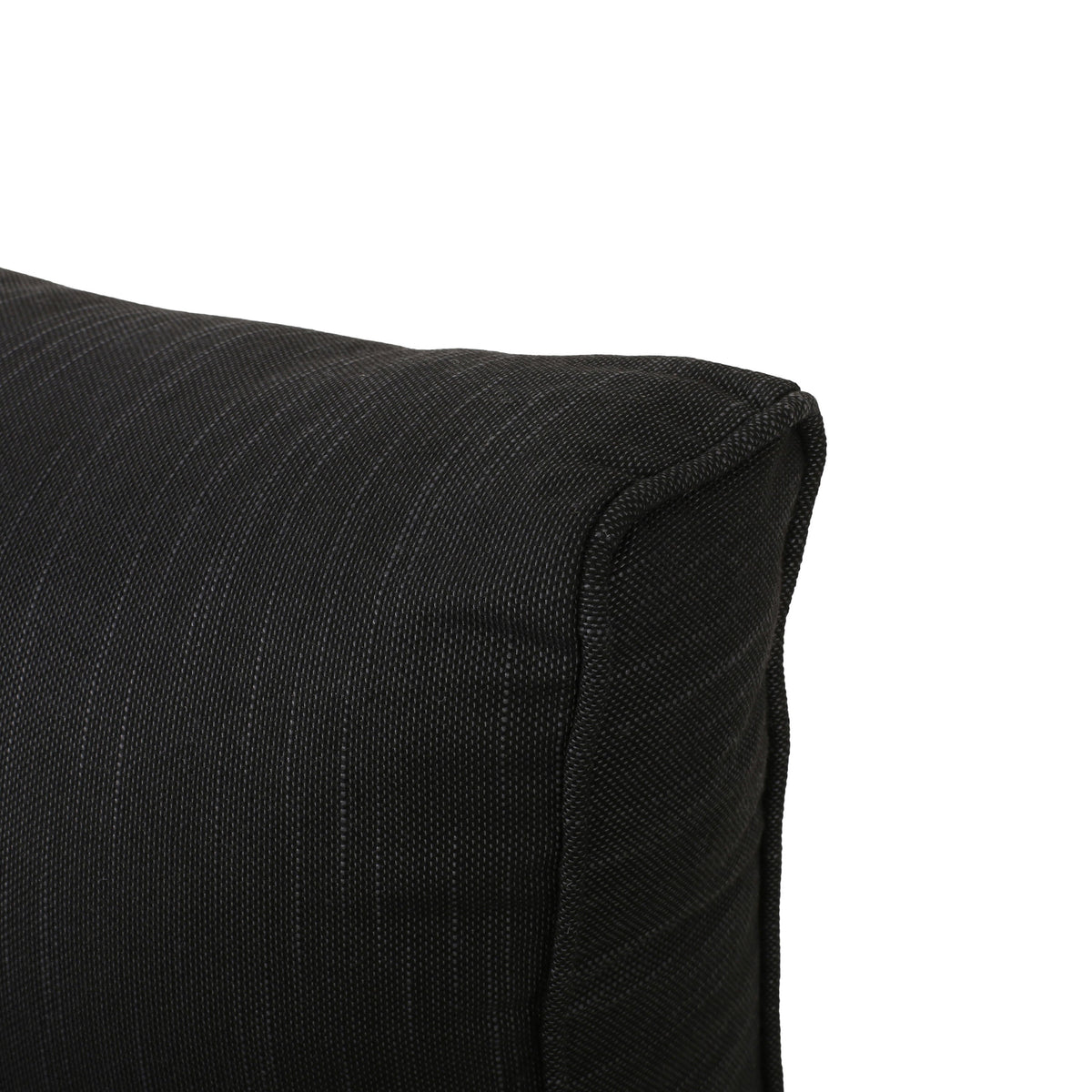 Sterling Left Arm Sofa Seater with Aluminum & Acacia Wood - Dark Gray