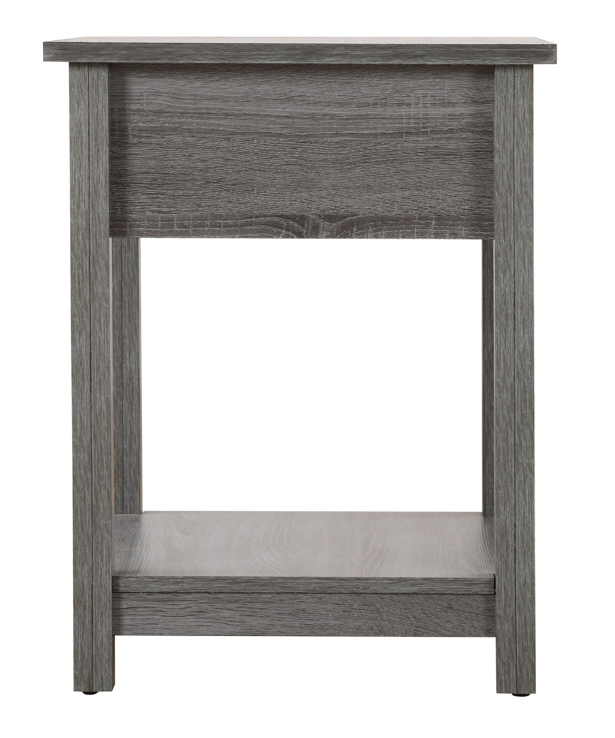 Accent Nightstand with Smooth Roller Drawer Glides - Gray, Light Brown, or Dark Brown