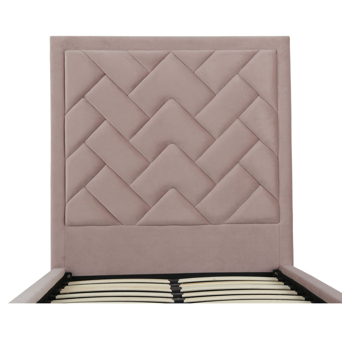 Upholstered Bed with Headboard and Slats - Multiple Colors