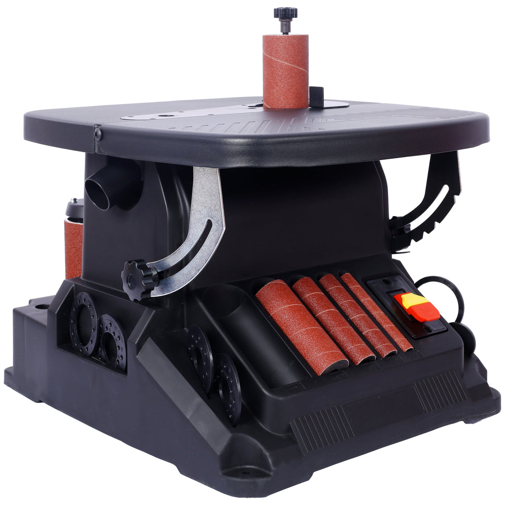 Vertical Oscillating Spindle & Belt Sander with 2-in-1 Functionality - Steel