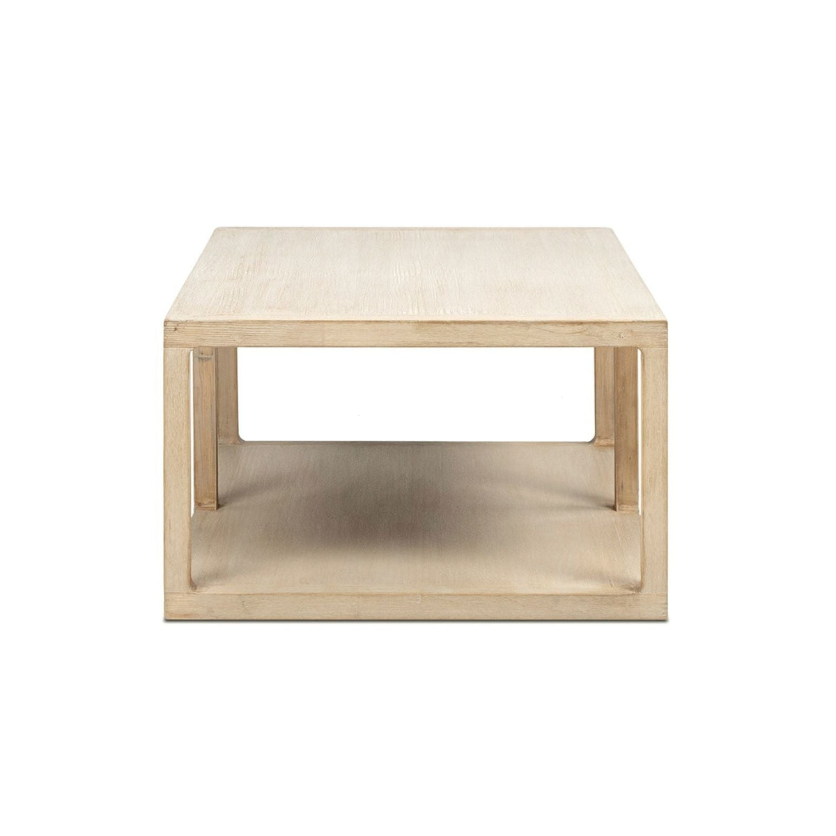 Natural Reclaimed Wood Coffee Table with Lower Shelf - Ellis