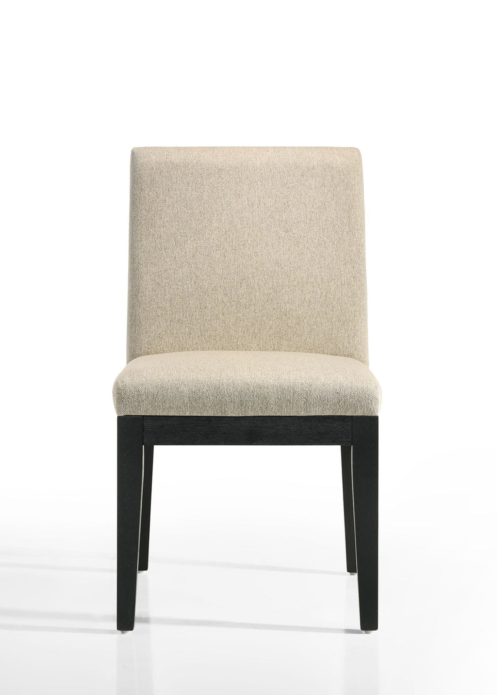 Contemporary Fabric Dining Chair Set with Comfortable Upholstery - Black
