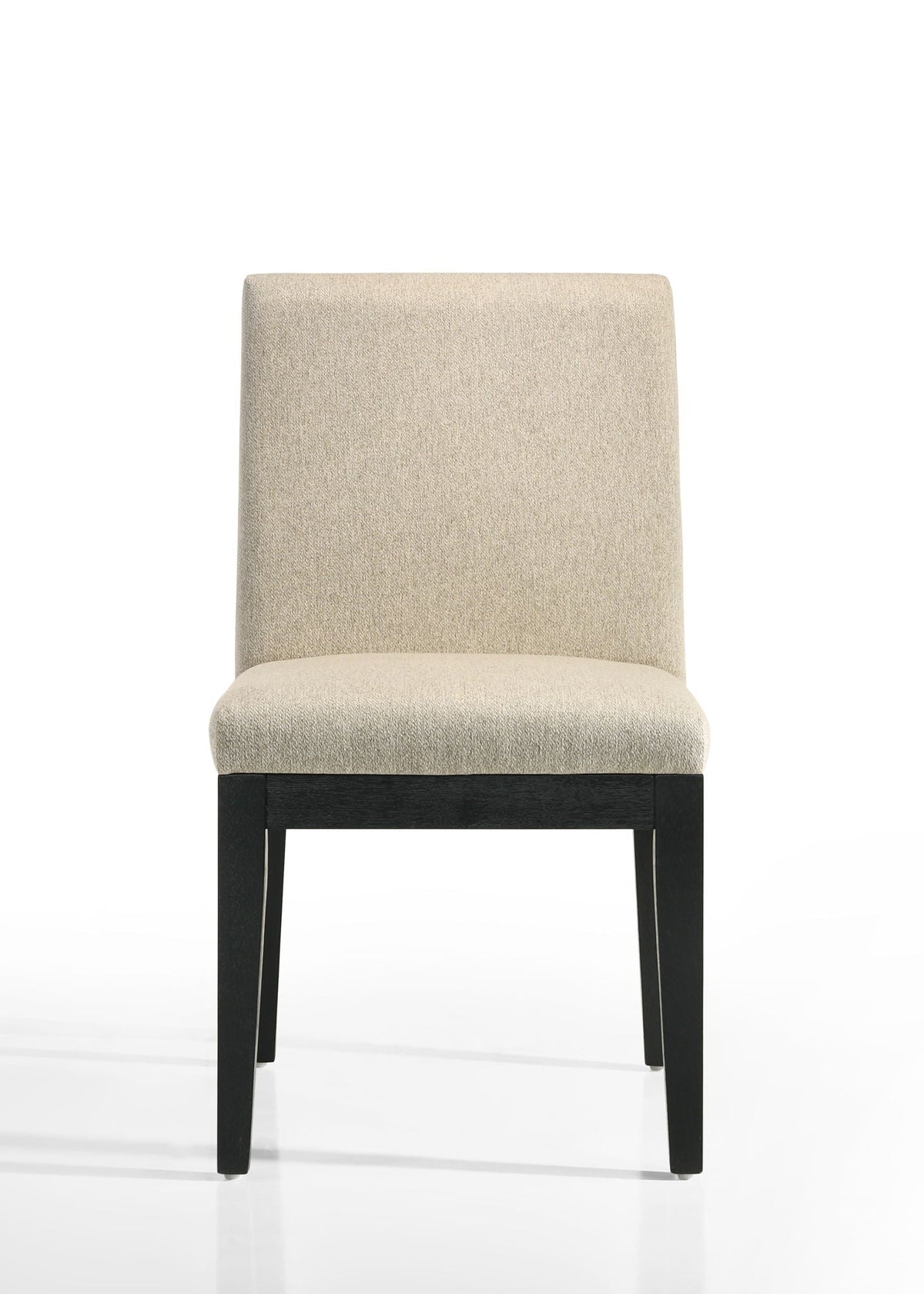 Contemporary Fabric Dining Chair Set with Comfortable Upholstery - Black