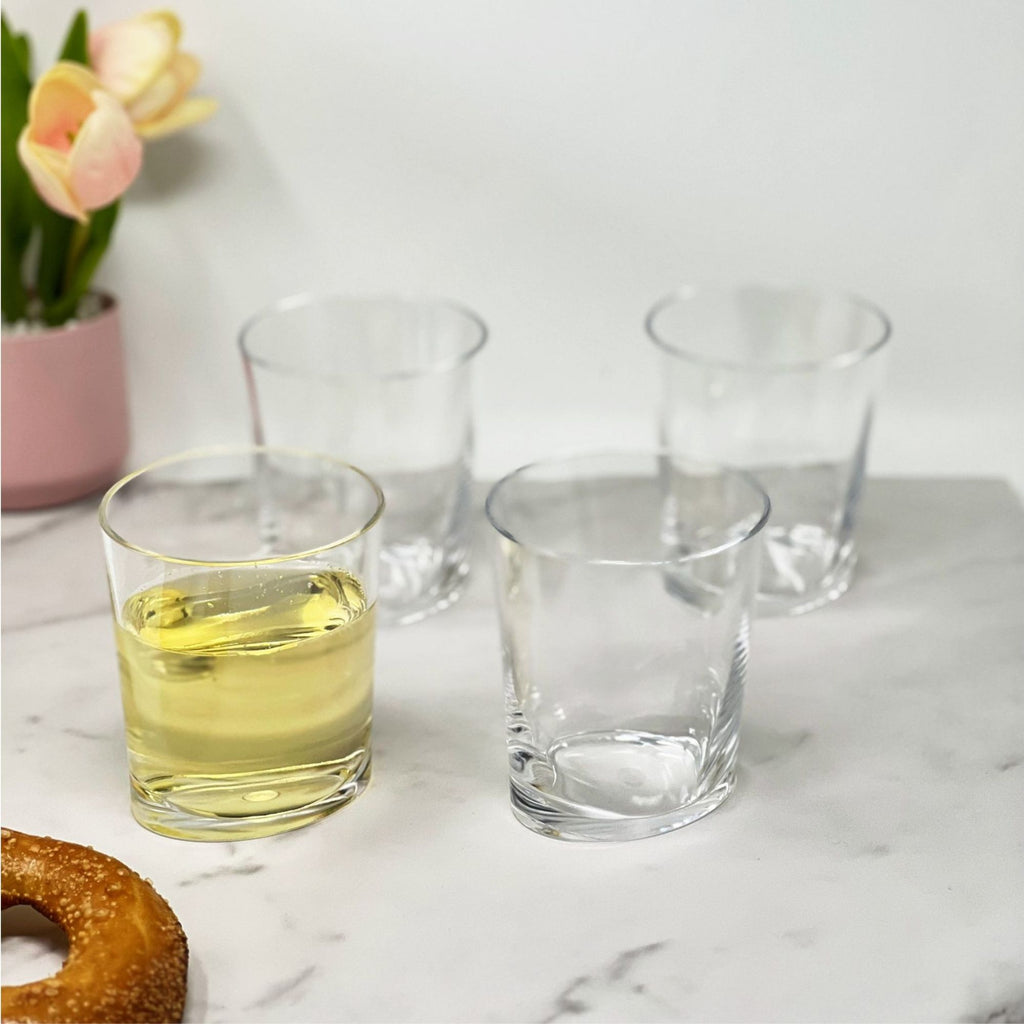 Clear Acrylic Bar Glasses Set of 4 with Unbreakable Design