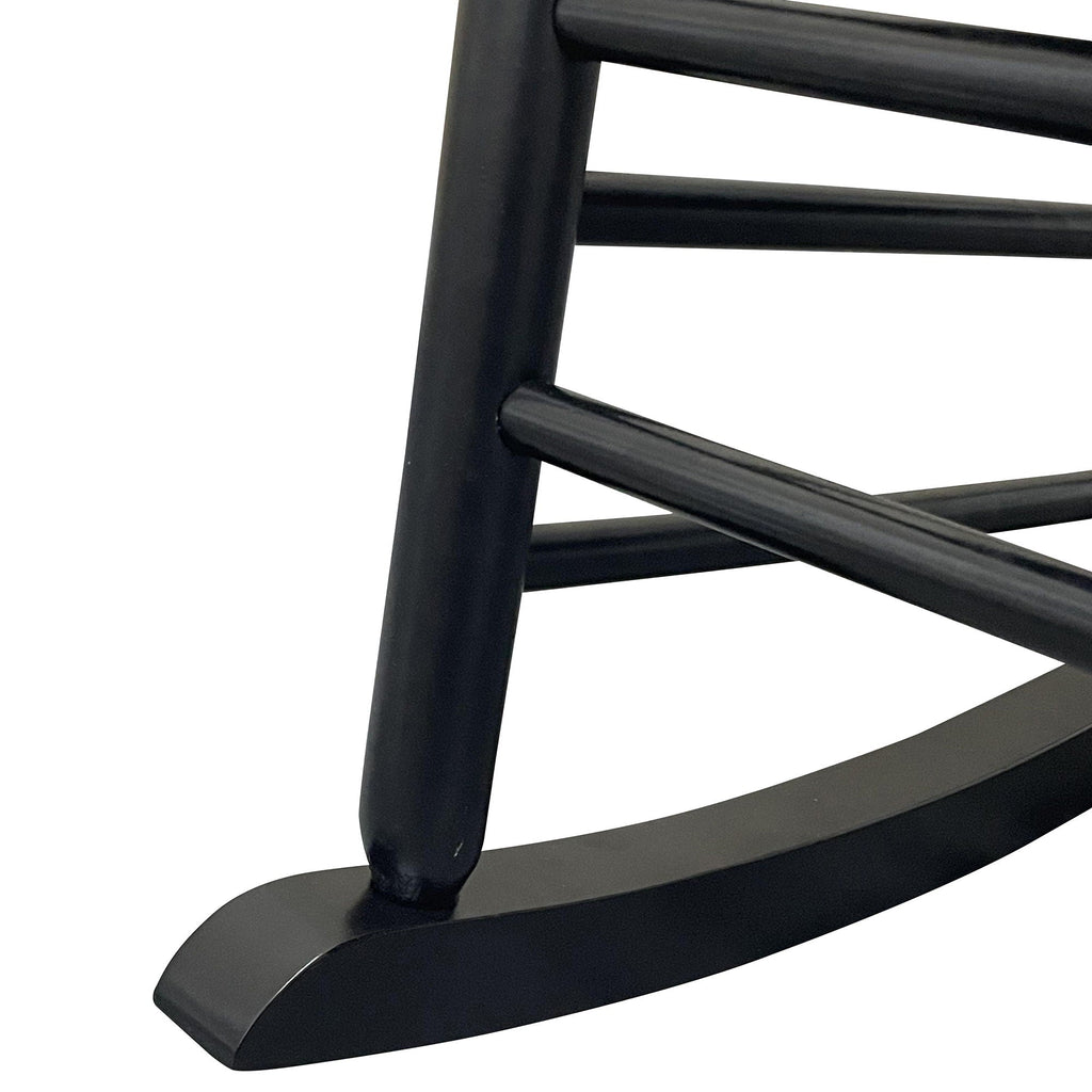 Wood Rocking Chair with Wide Seat - White or Black