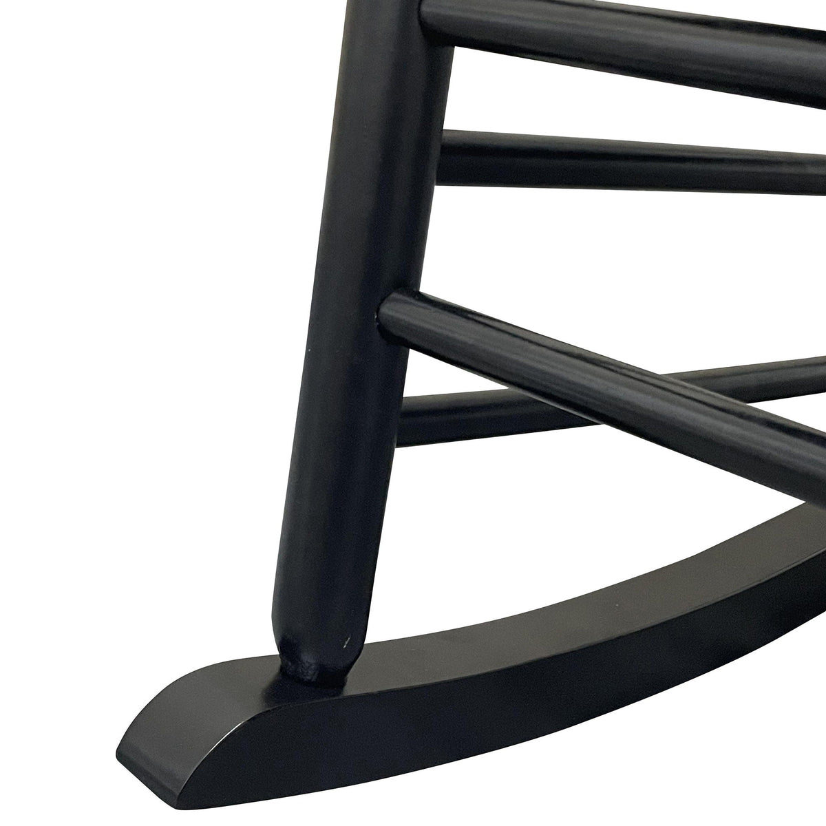 Wood Rocking Chair with Wide Seat - White or Black