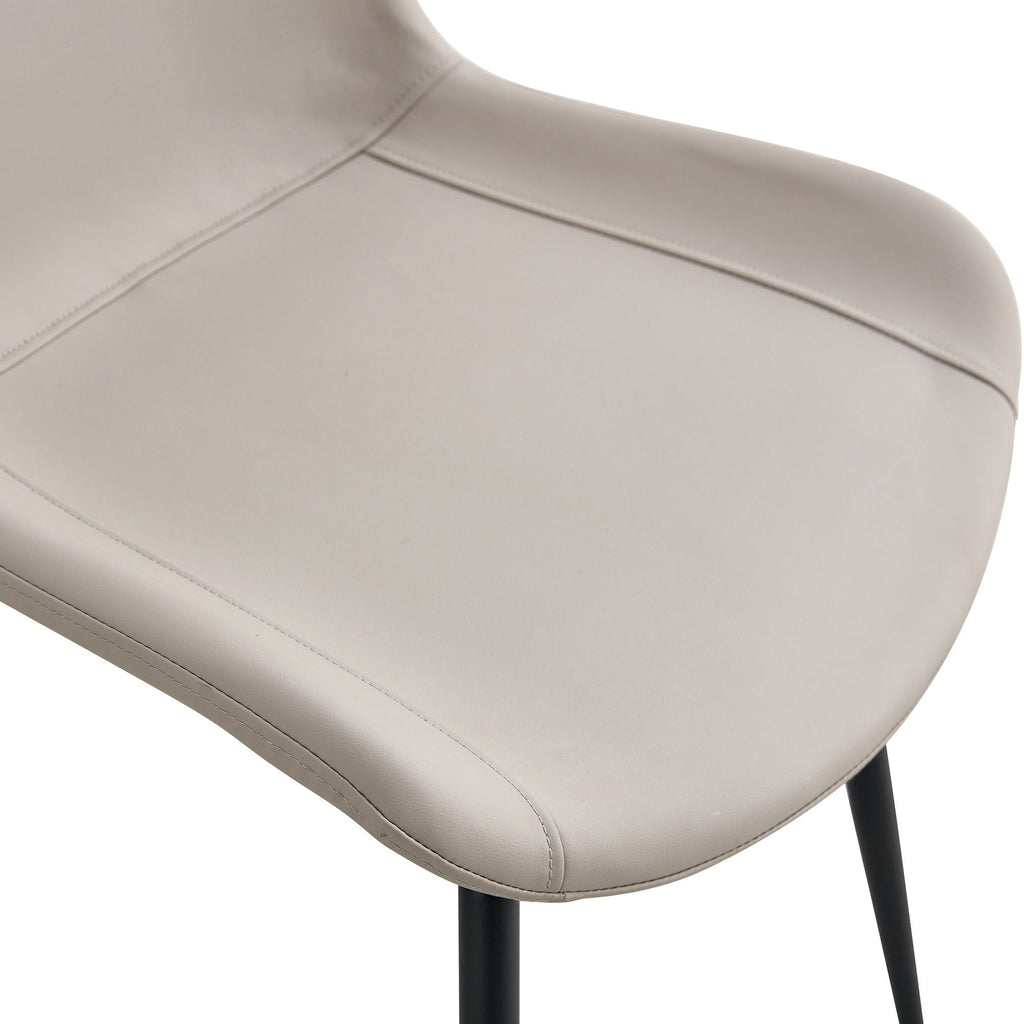 Modern Medieval Cushioned Chairs with Suede Backrest - Pearl Silver, White, or Gray