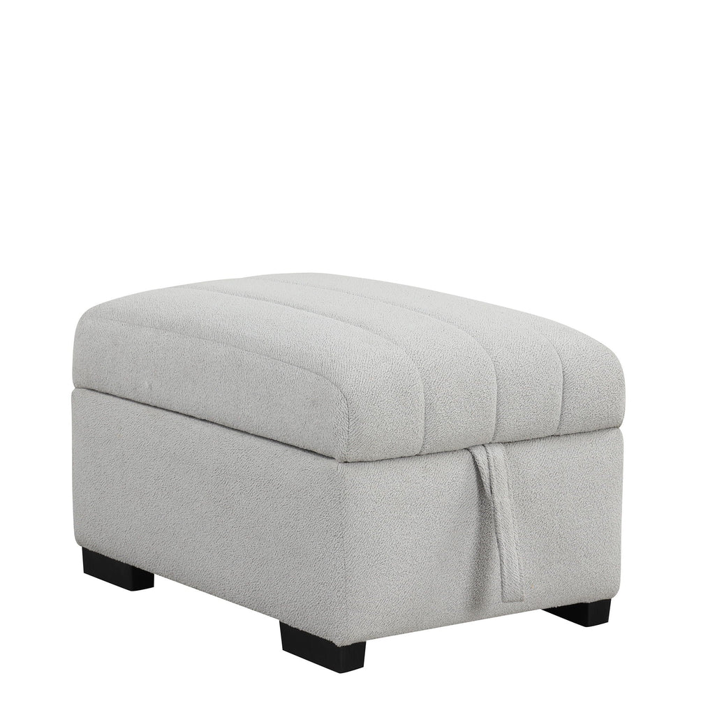 L-Shaped Sleeper Sectional with Pull-Out Bed and Storage Ottoman - Gray or Beige