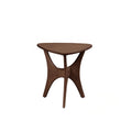 Triangle Side Table with Wood Veneer Top - Dark Brown or Light Brown