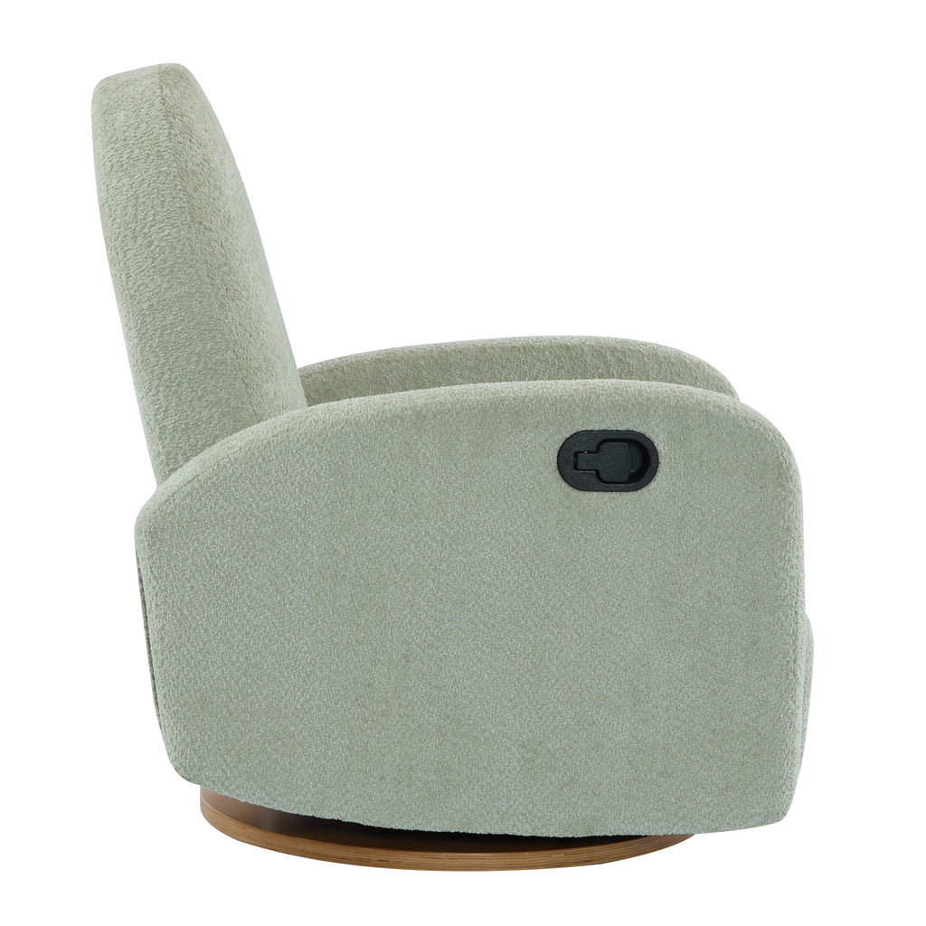 360 Swivel and Glider Recliner Chair with Solid Wood Base - Light