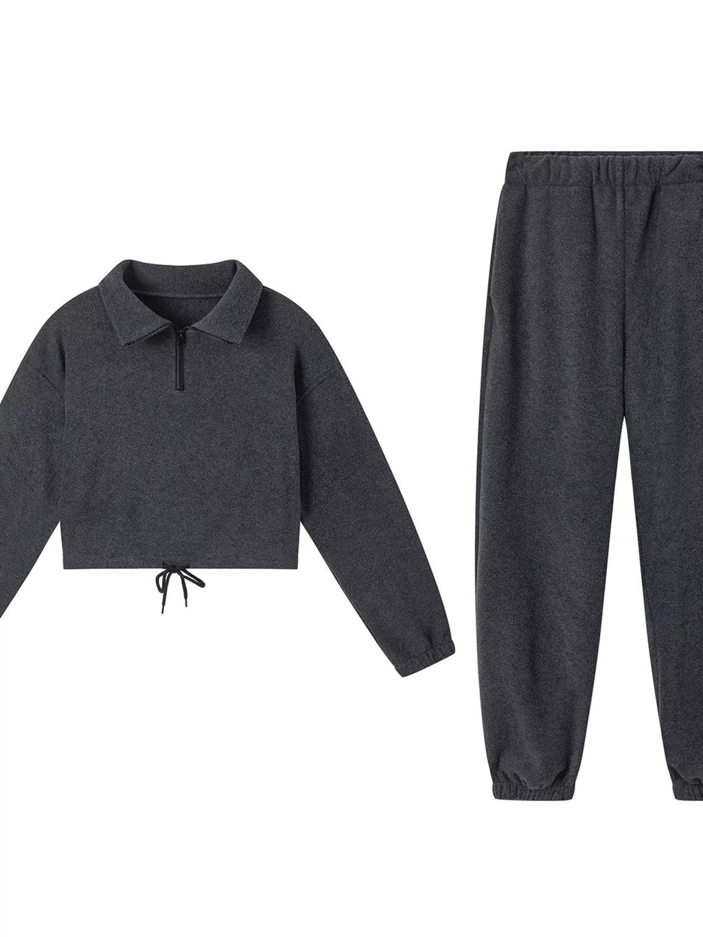 Quarter Zip Sweatshirt and Pants Set
