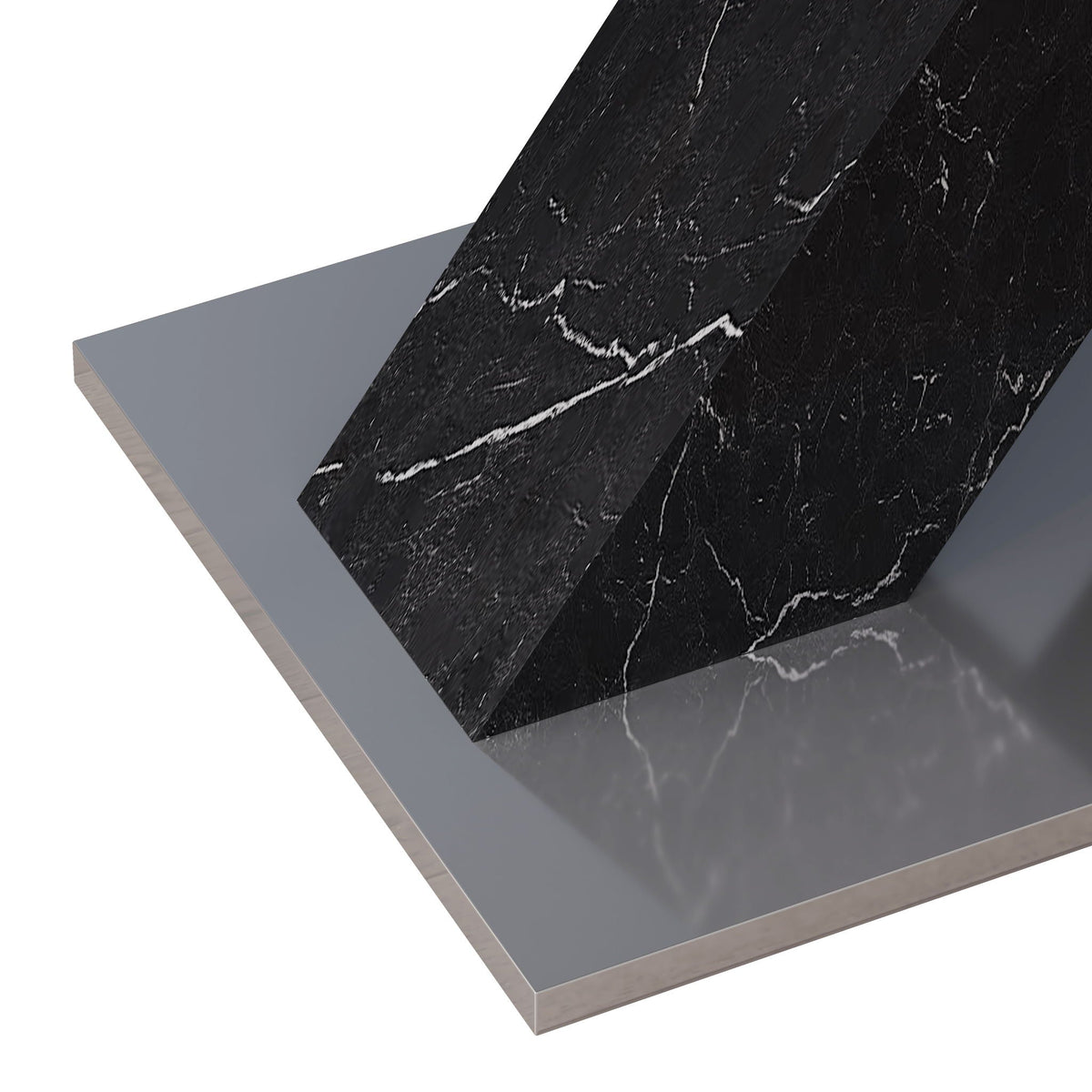 Modern Rectangle Dining Table with Stretchable Top and X Shape Legs - White or Black