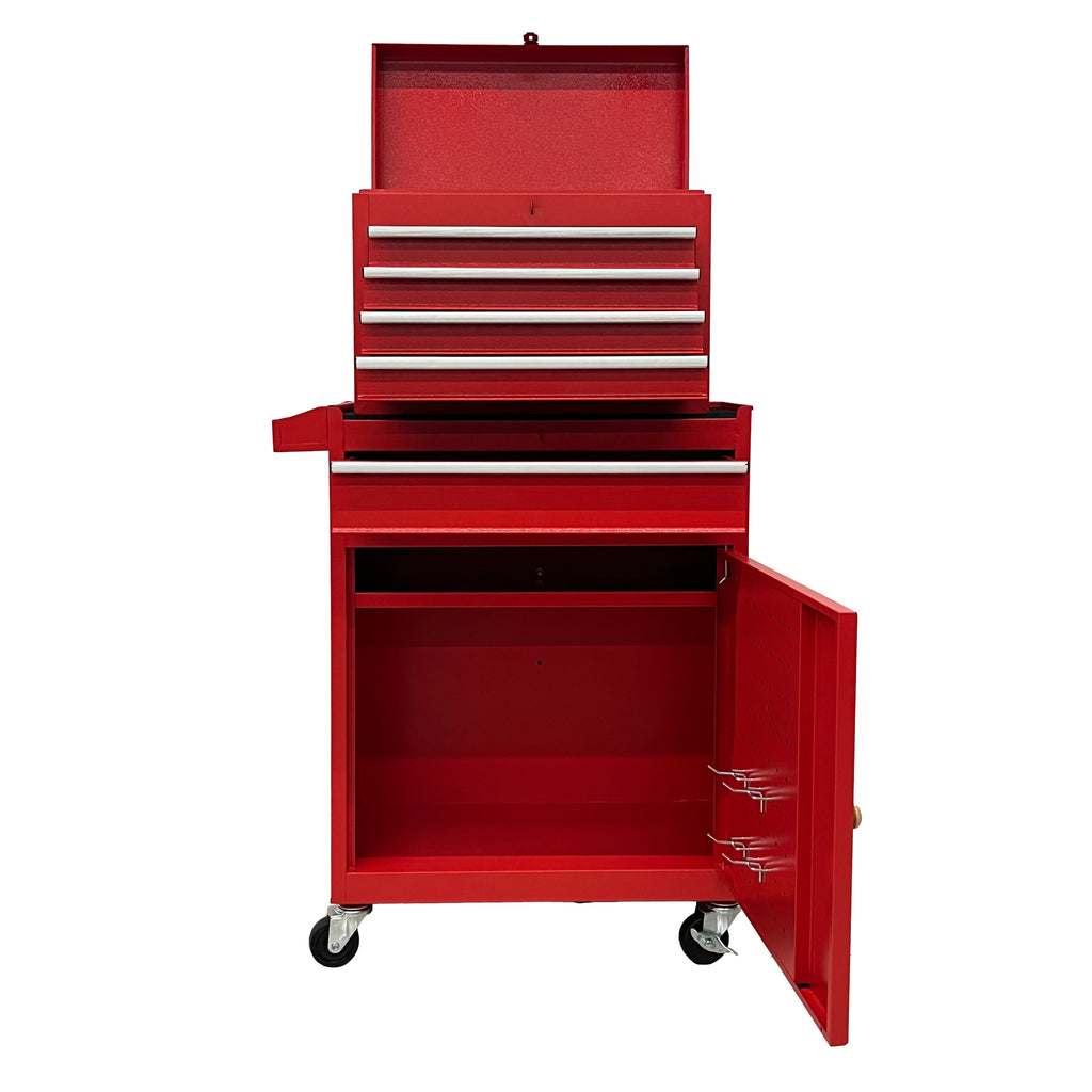 5-Drawer Rolling Tool Chest with Detachable Top - Red