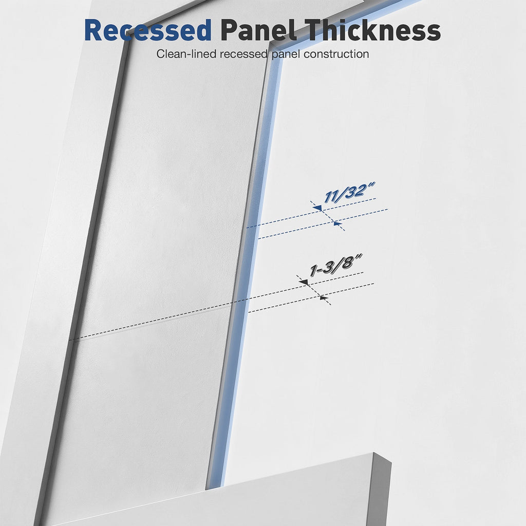 30 In. x 80 In. Shaker Door with Primed Finish - White