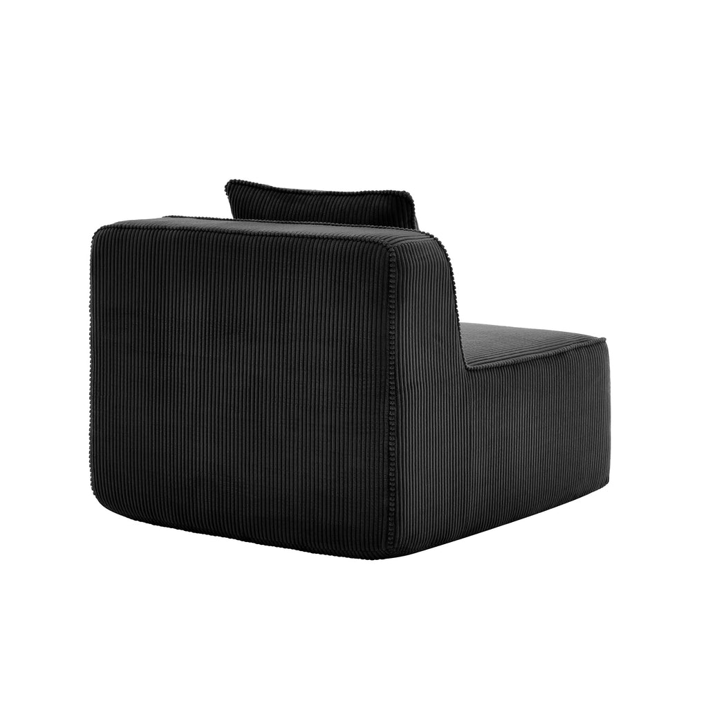 Corduroy Armless Sofa with Pillow - 41" Wide