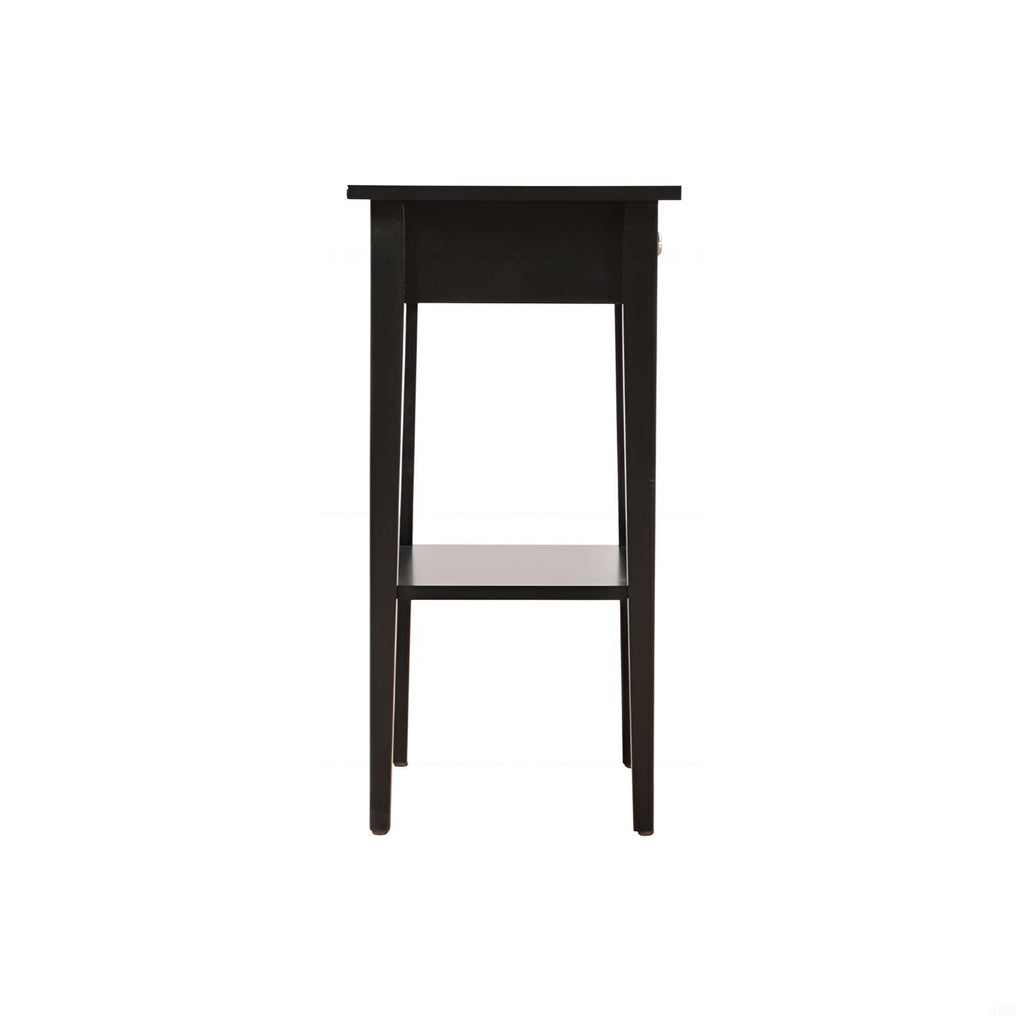 Wood Nightstand with Drawer and Shelf - Multiple Colors