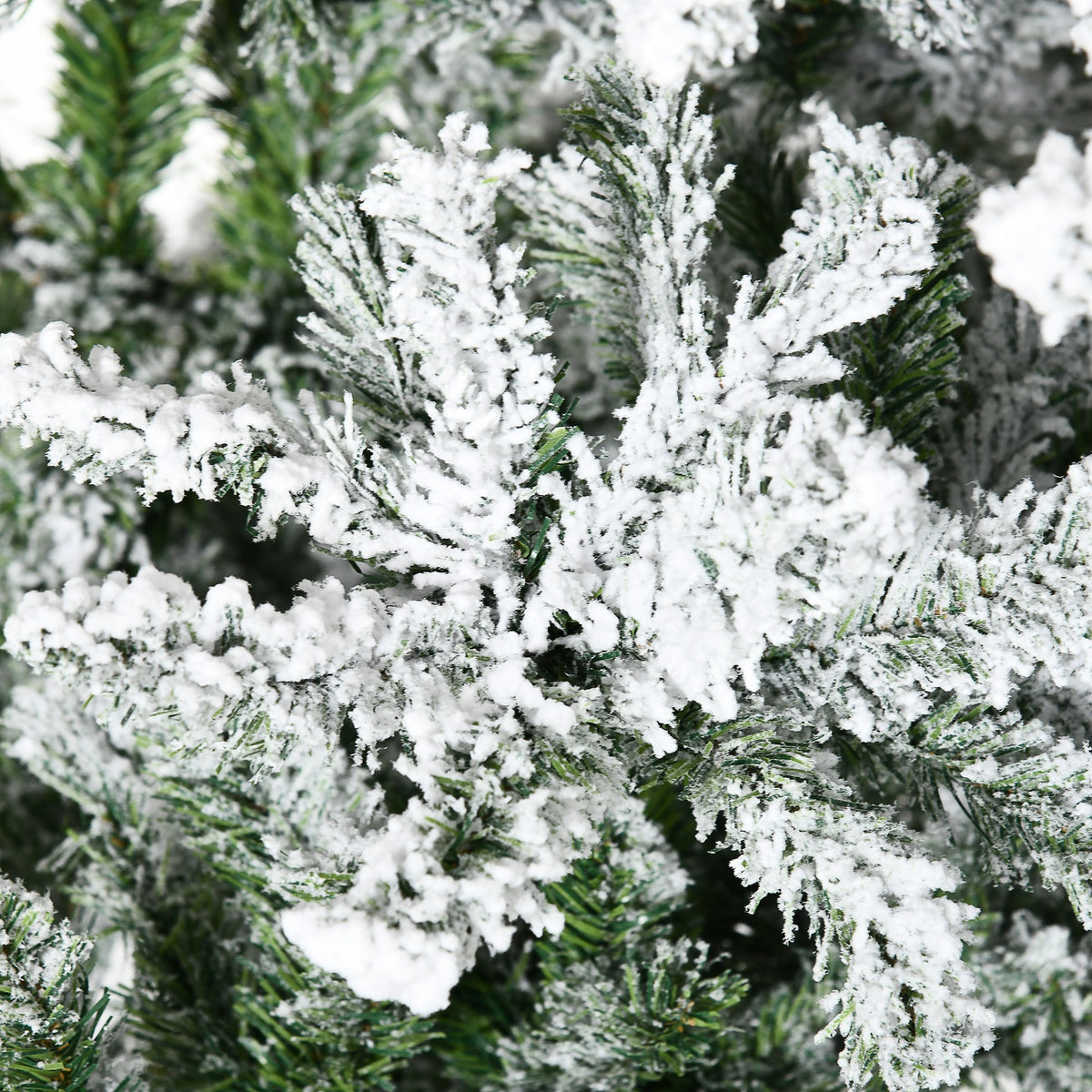 9' Tall Unlit Snow Flocked Pine Christmas Tree - Artificial Pine