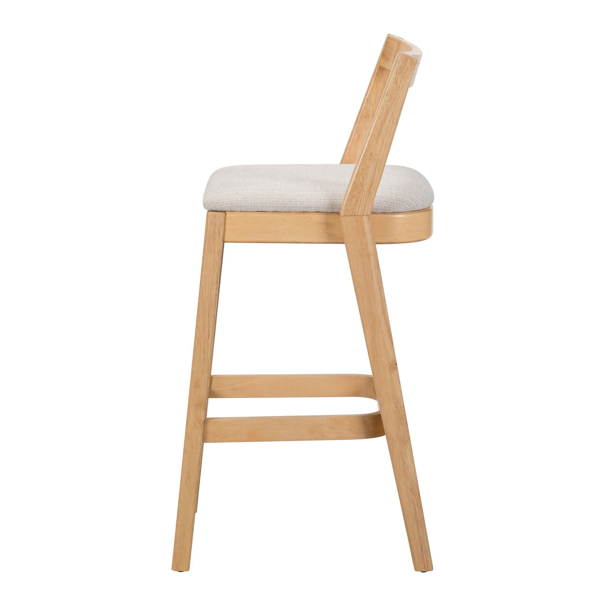 Jasper Indoor Barstool Set of 2 with Durable Rubberwood Seating - Dark Brown or Light Brown
