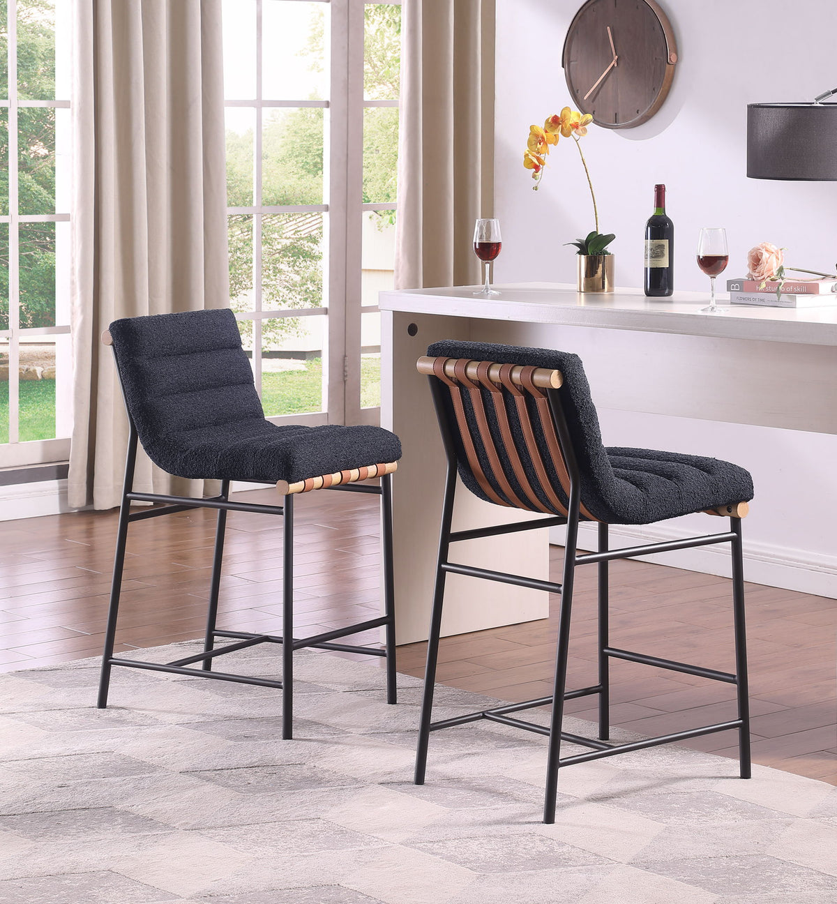 Lahni Boucle Fabric Counter Height Chair - Multiple Colors