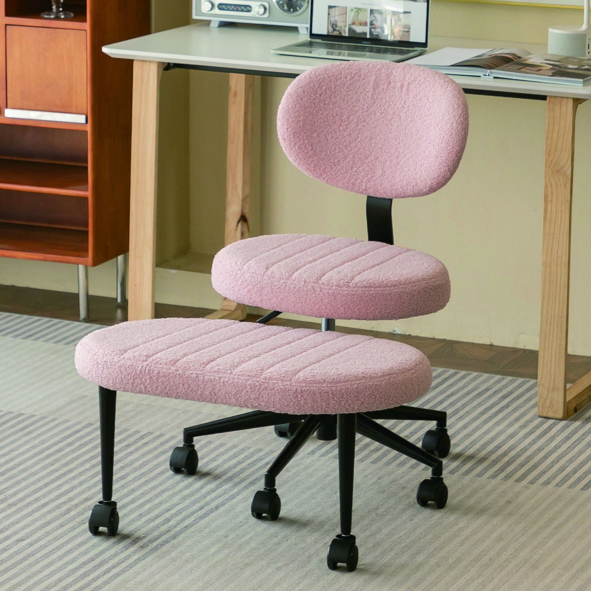 Ergonomic Cross Legged Office Chair with Back Support - Multiple Colors