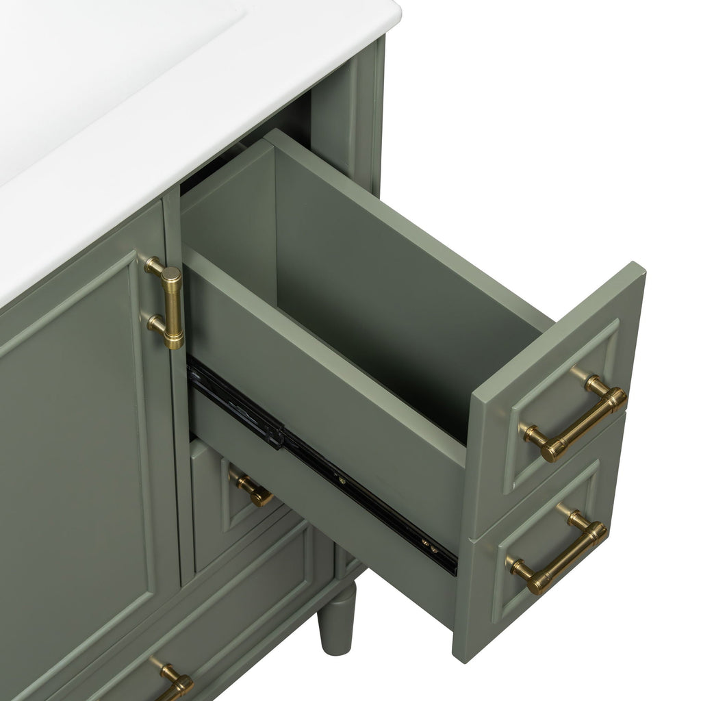 Traditional Bathroom Vanity Set with Soft Close Doors - Multiple Colors