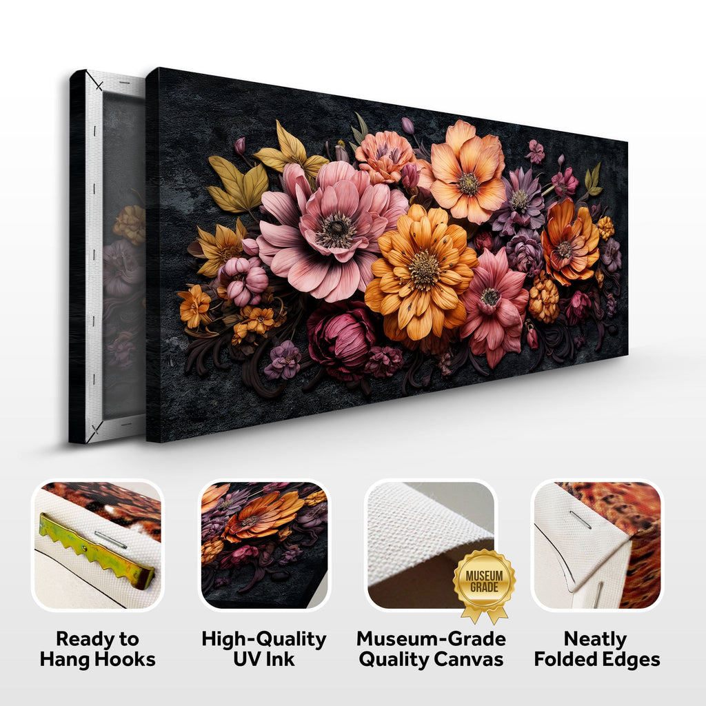 Colorful Floral Realistic Wall Art