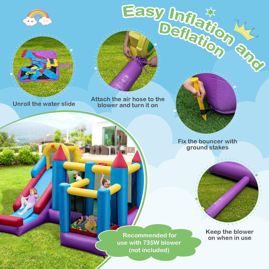 5-in-1 Inflatable Bounce Castle without Blower
