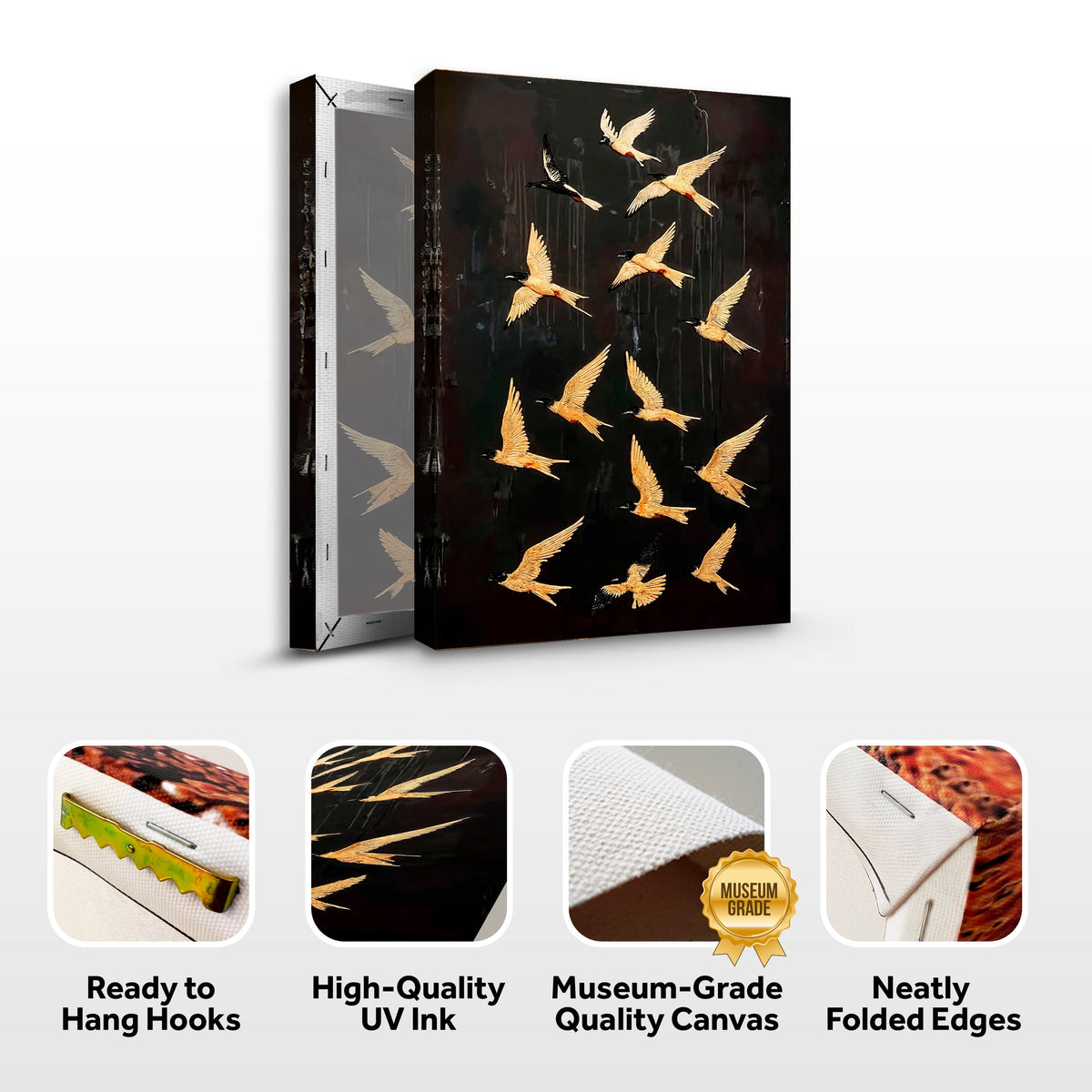 Abstract Flying Swallow Wall Art
