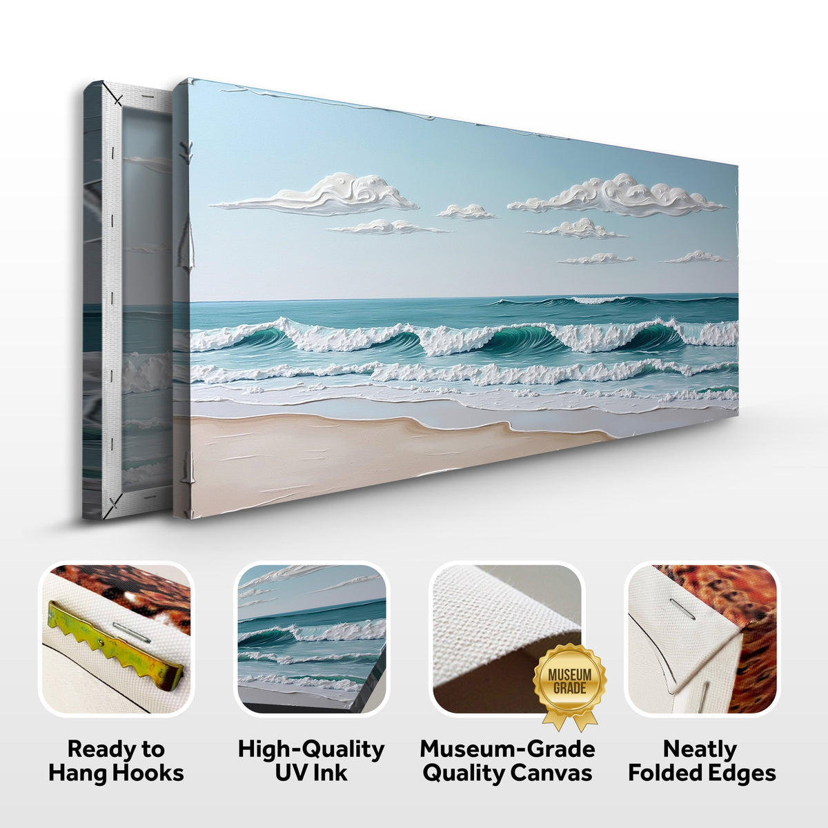 Serene Ocean Wave Coastal Wall Art XI