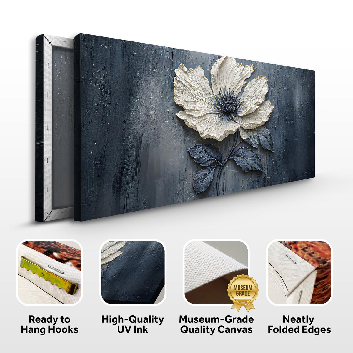 Floral Clay Relief Wall Art