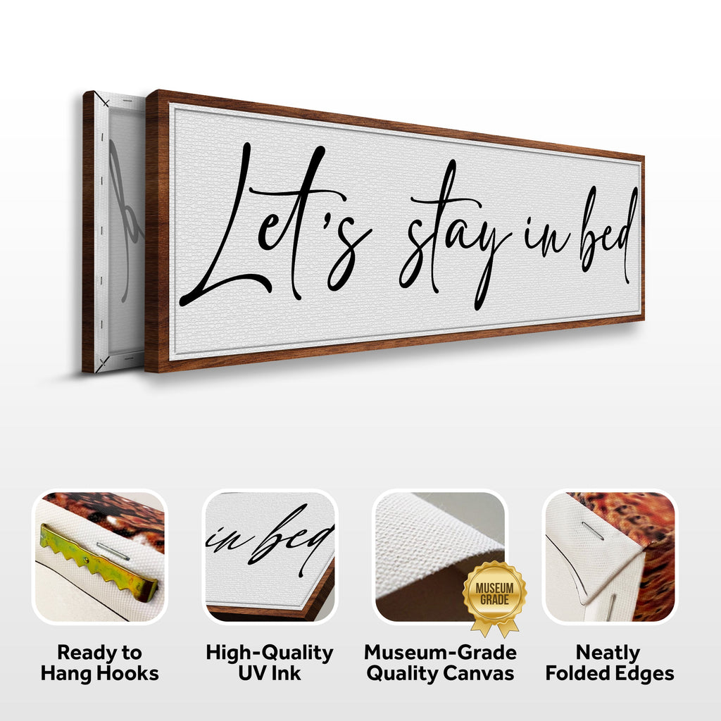 Let's Stay in Bed Bedroom Sign II