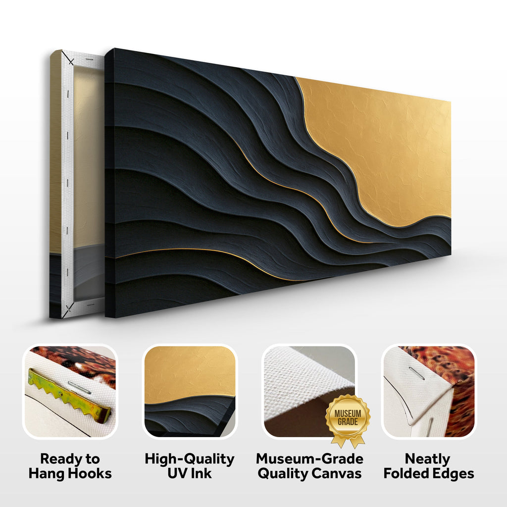 Black And Gold Minimalist Abstract XII