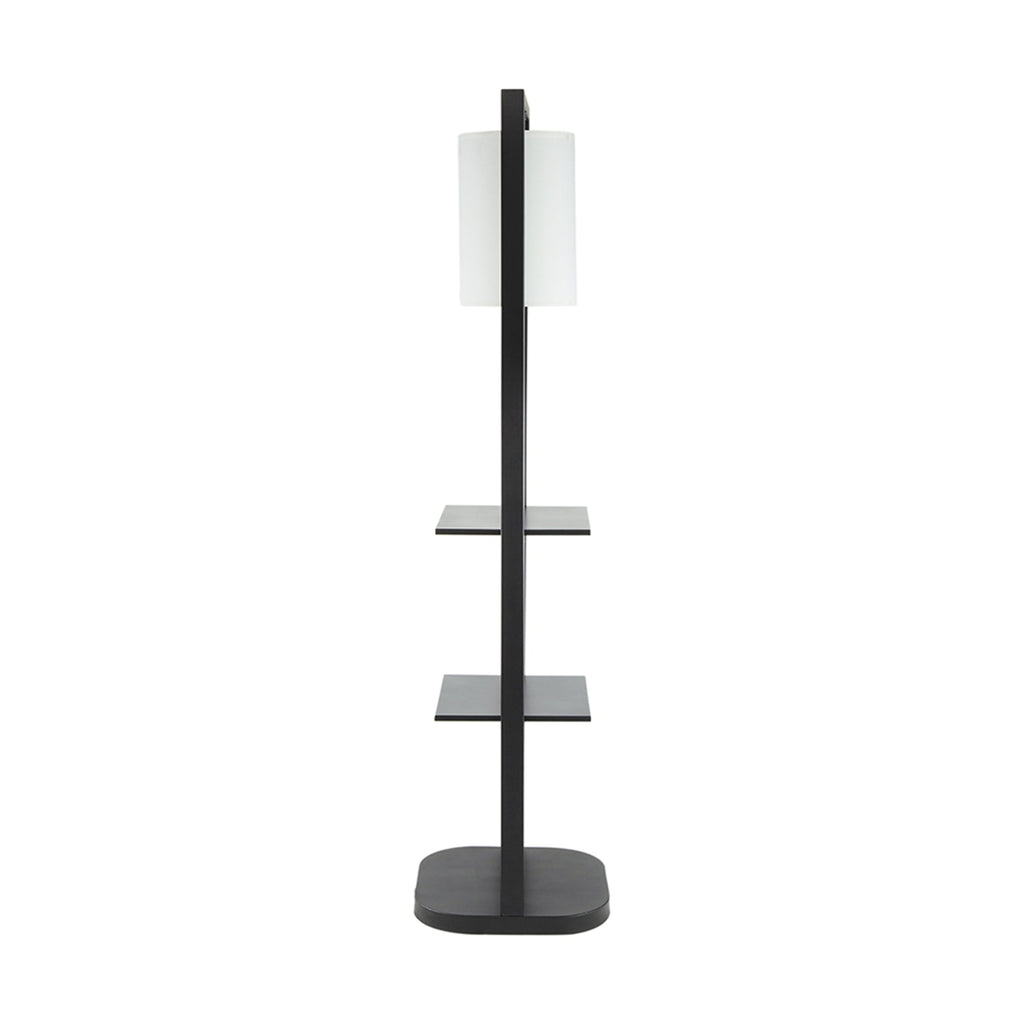 Two Tiered Vertical Shelving Stand with Light - Iron, Modern Design