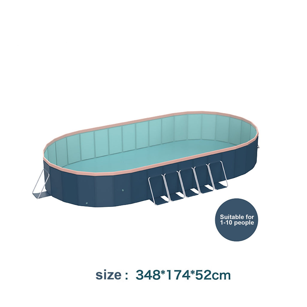 PVC Folding Pool with Non-Inflatable Design - Blue