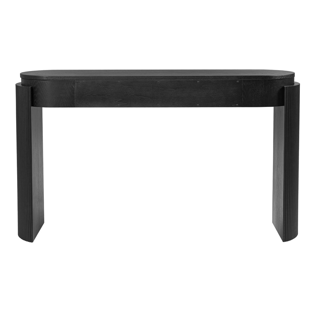 Entryway Table with Storage, Solid Wood Frame - Black or Navy