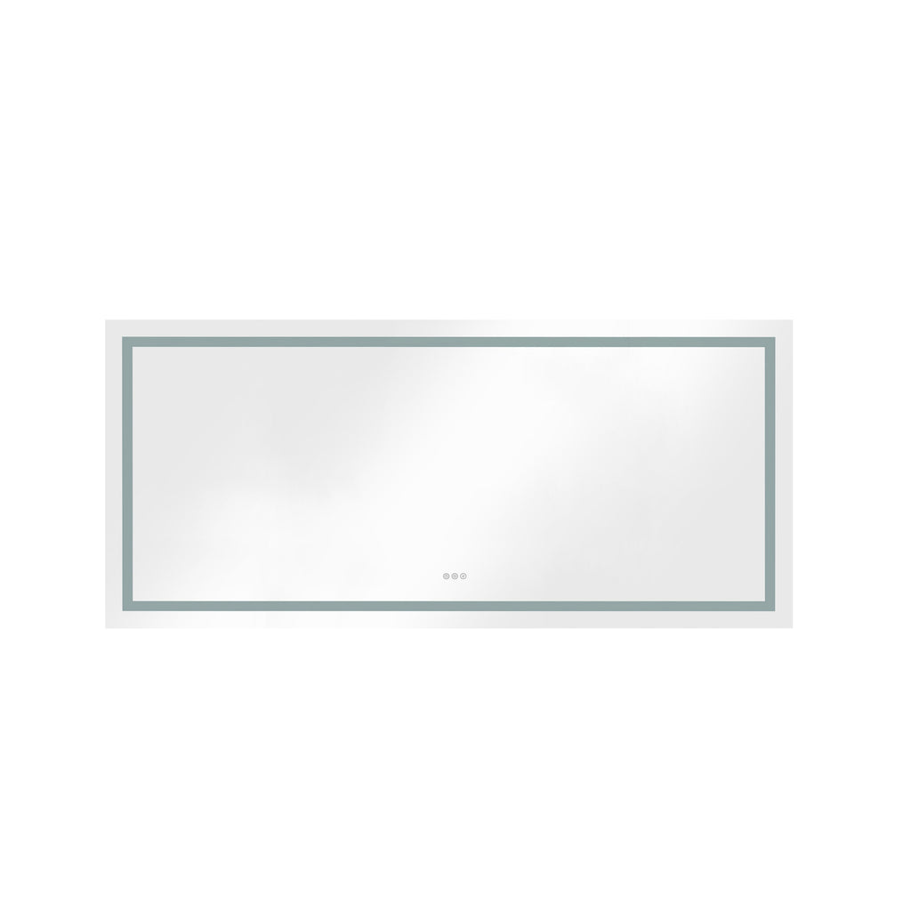 72" x 32" LED Bathroom Mirror with Front and Backlight - Anti-Fog Glass